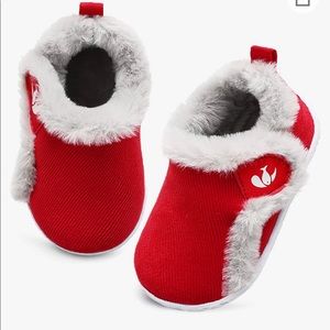 Infant shoes- faux fur lined